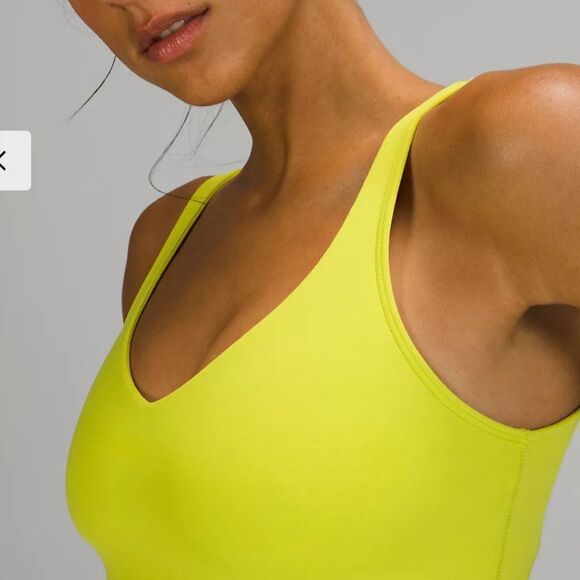 NWT Lululemon Align Nulu Crop Style Tank  YELLOW SERPENTINE Perfect! TANK SIZE 8 - Picture 6 of 7